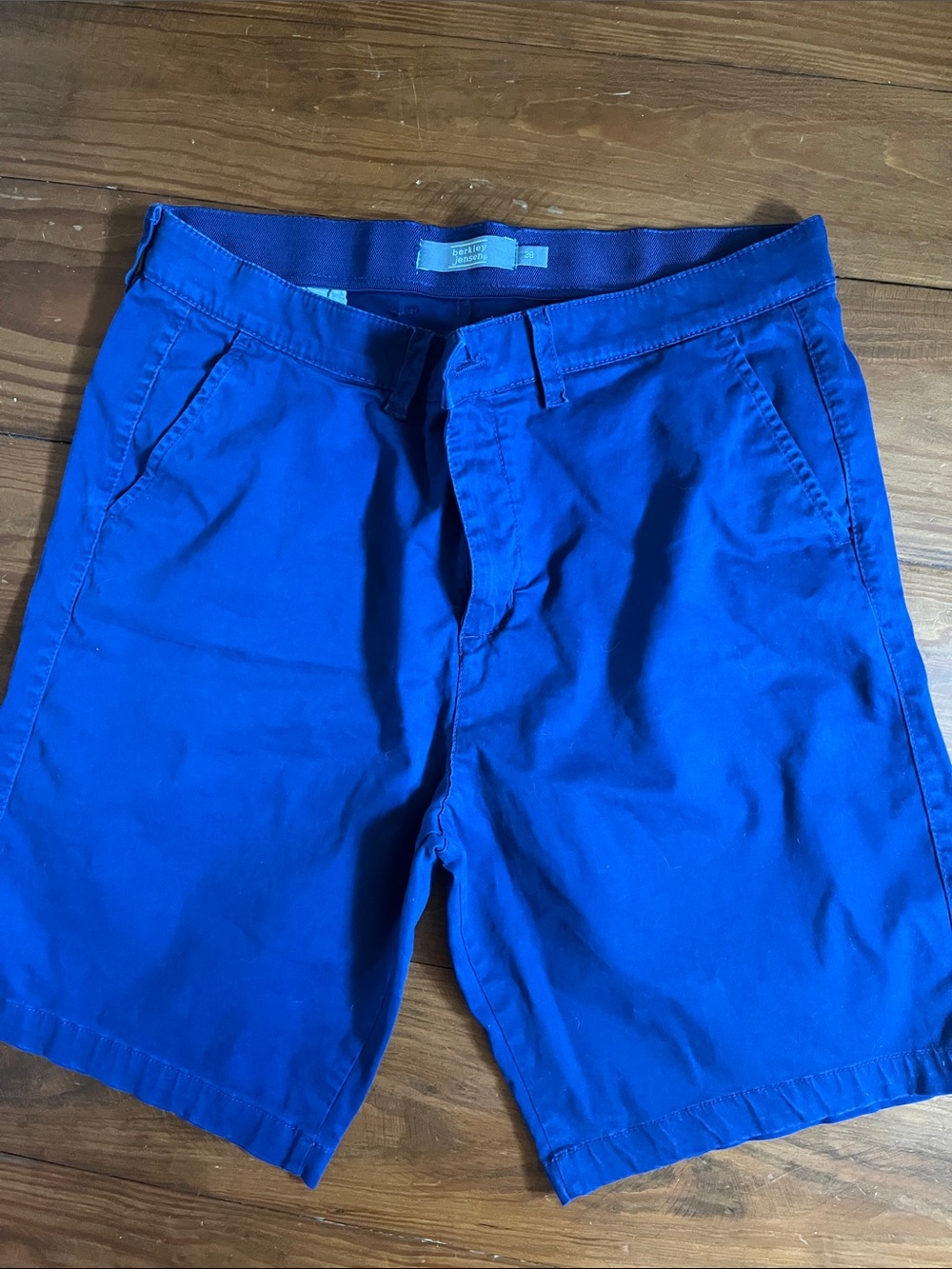 Men's Royal Blue Flat Front Chino Shorts - Casual Everyday